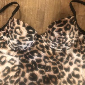 34b cheetah bra corset